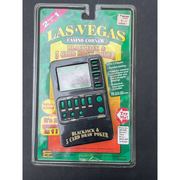 1994 Micro Games of America Las Vegas Casino Corner Hand-Held Blackjack Game - Picture 1 of 4
